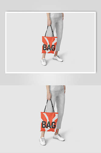 简约袋子高端大气手提袋购物袋样机