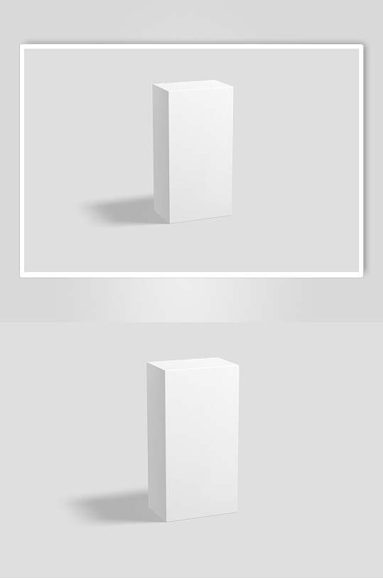 白色无图案长方体盒子展示样机