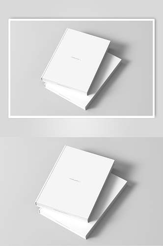 白色立体阴影创意大气书籍封面样机
