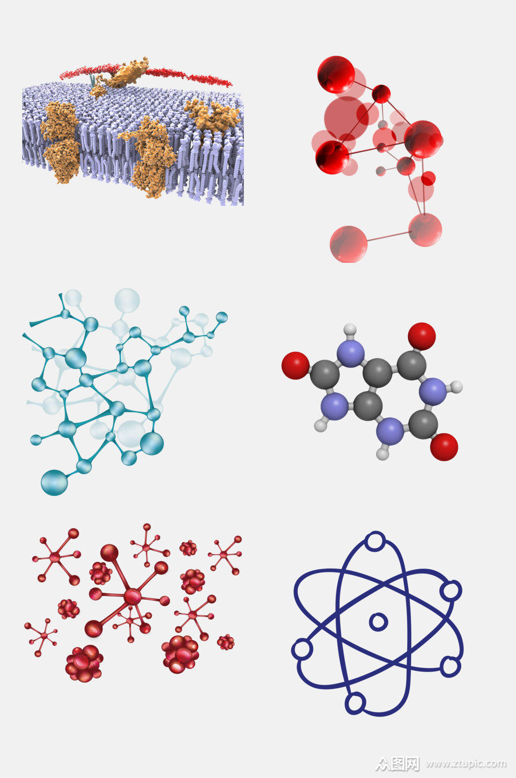 高端分子结构免抠素材