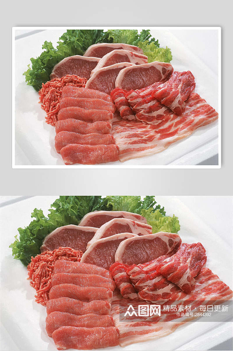 美味瘦肉猪肉牛排餐饮食品图片素材