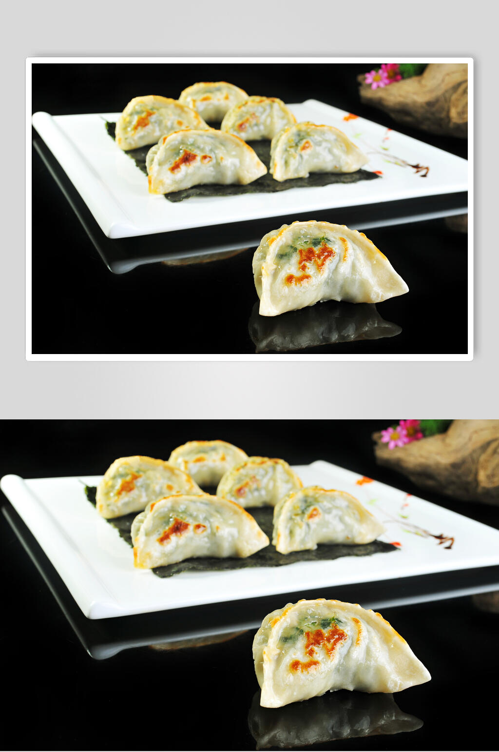 新鲜生煎锅贴食物高清图片素材
