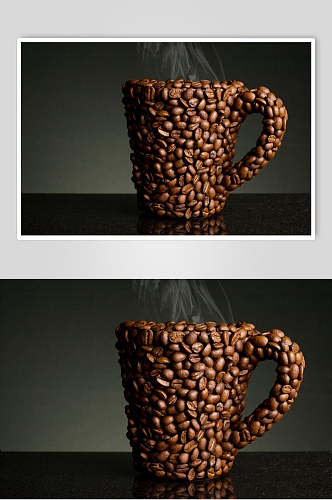创意时尚品质咖啡豆食品摄影图片