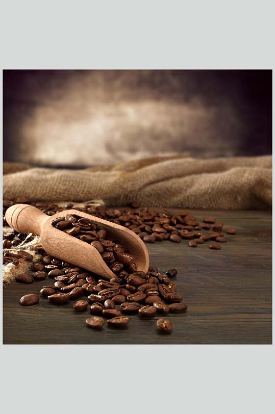 浓郁咖啡豆食品摄影图片