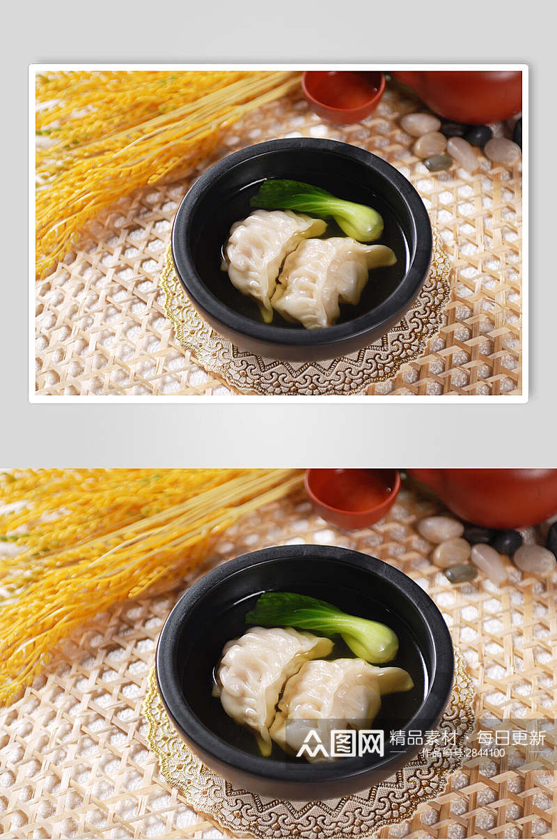 砂锅生煎锅贴食物高清图片素材