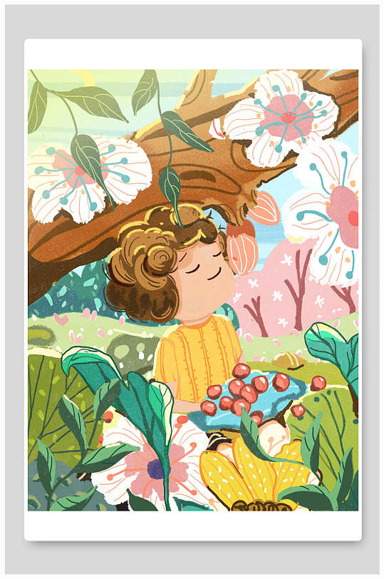 清新手绘花图片-清新手绘花素材下载-众图网