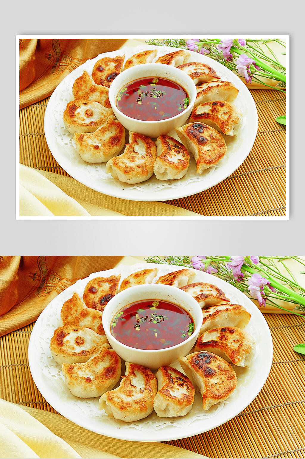 生煎锅贴食物高清图片素材