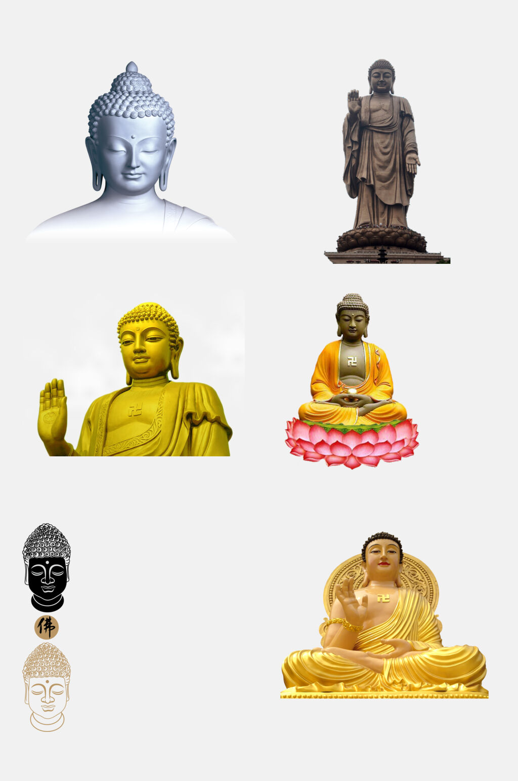佛祖佛像人物免抠素材模板下载