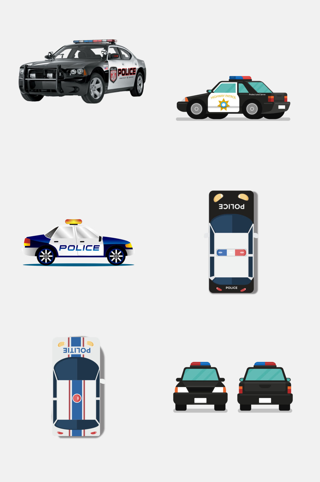 创意警车免抠素材素材