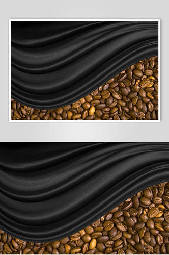 品质丝滑咖啡豆食品摄影图片