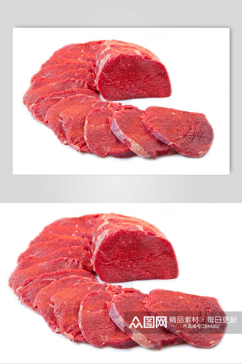白底猪肉牛排餐饮食品图片素材