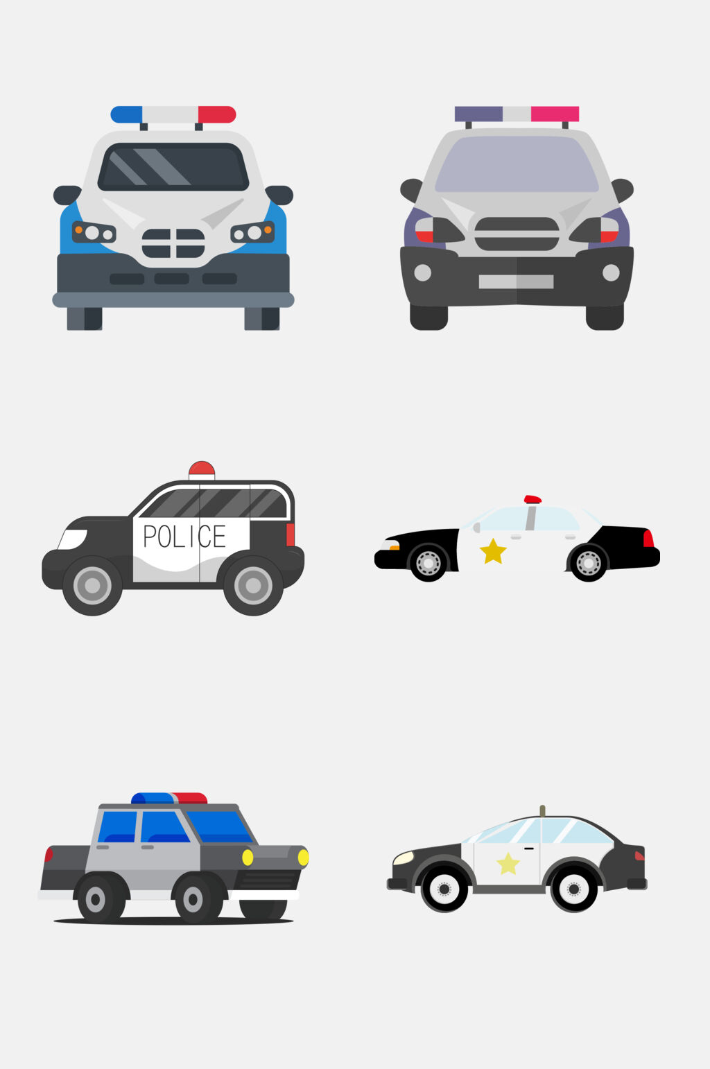 卡通警车免抠素材素材