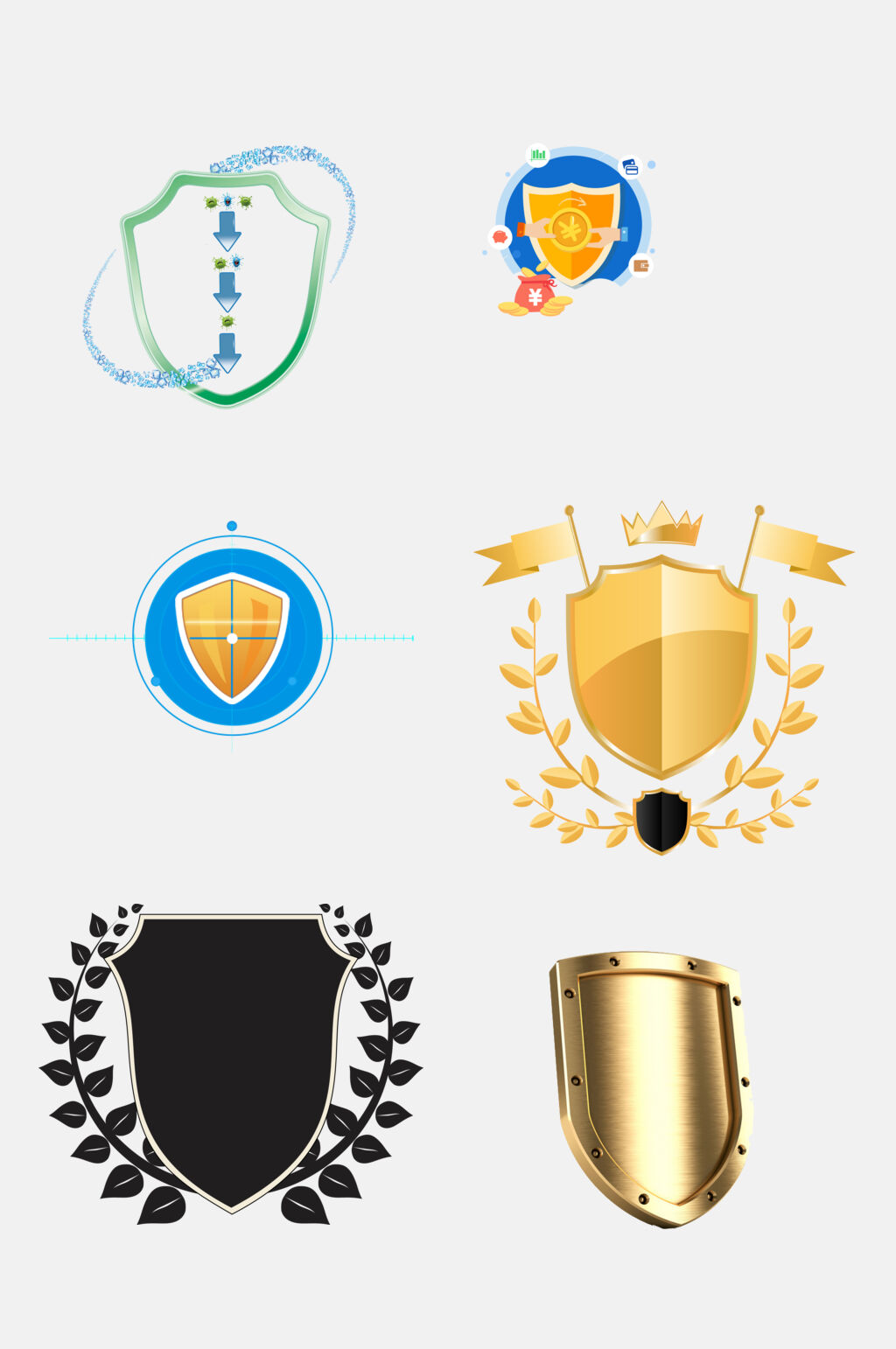 高端大气盾牌免抠素材素材
