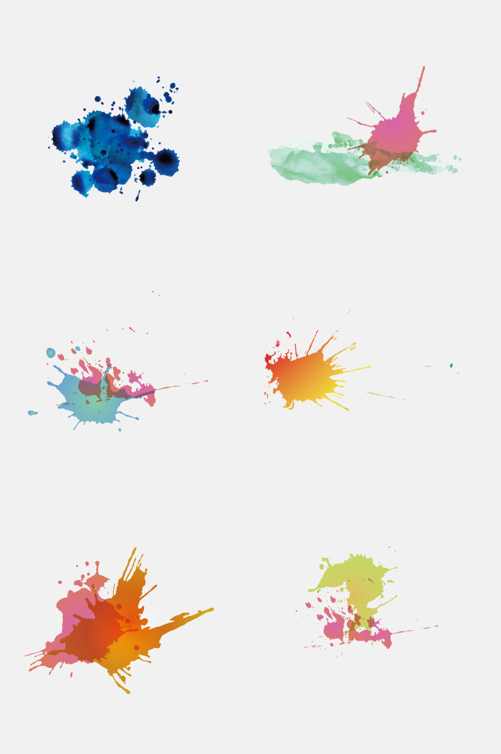 时尚泼墨免抠元素素材