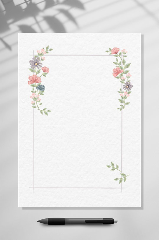 感谢信信纸背景word好看的简洁漂亮彩色