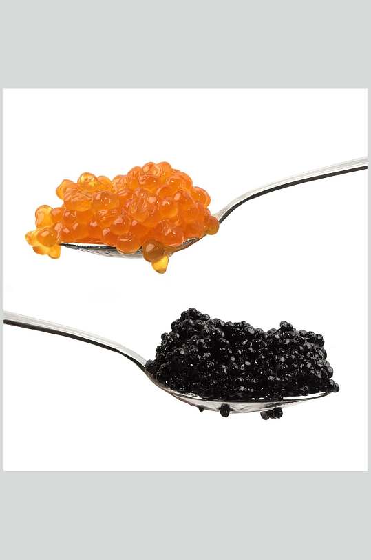 创意白底鱼子酱食品图片