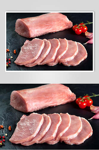 瘦肉猪肉牛排食品图片