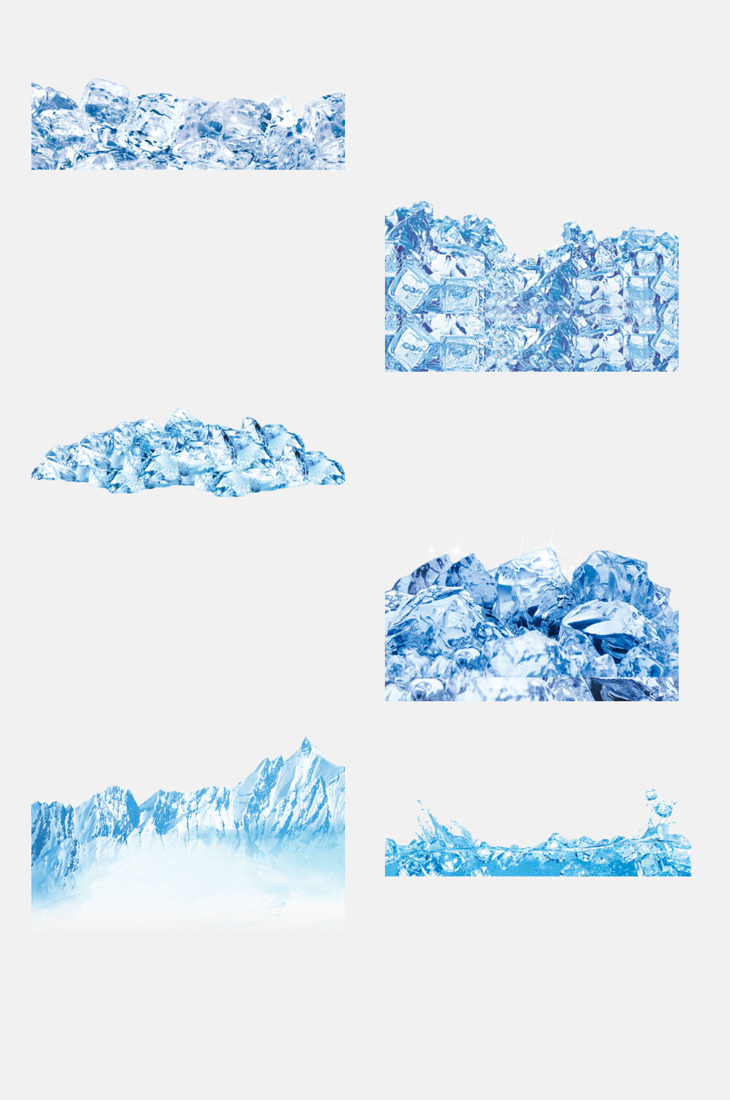 蓝白水浪免抠素材素材