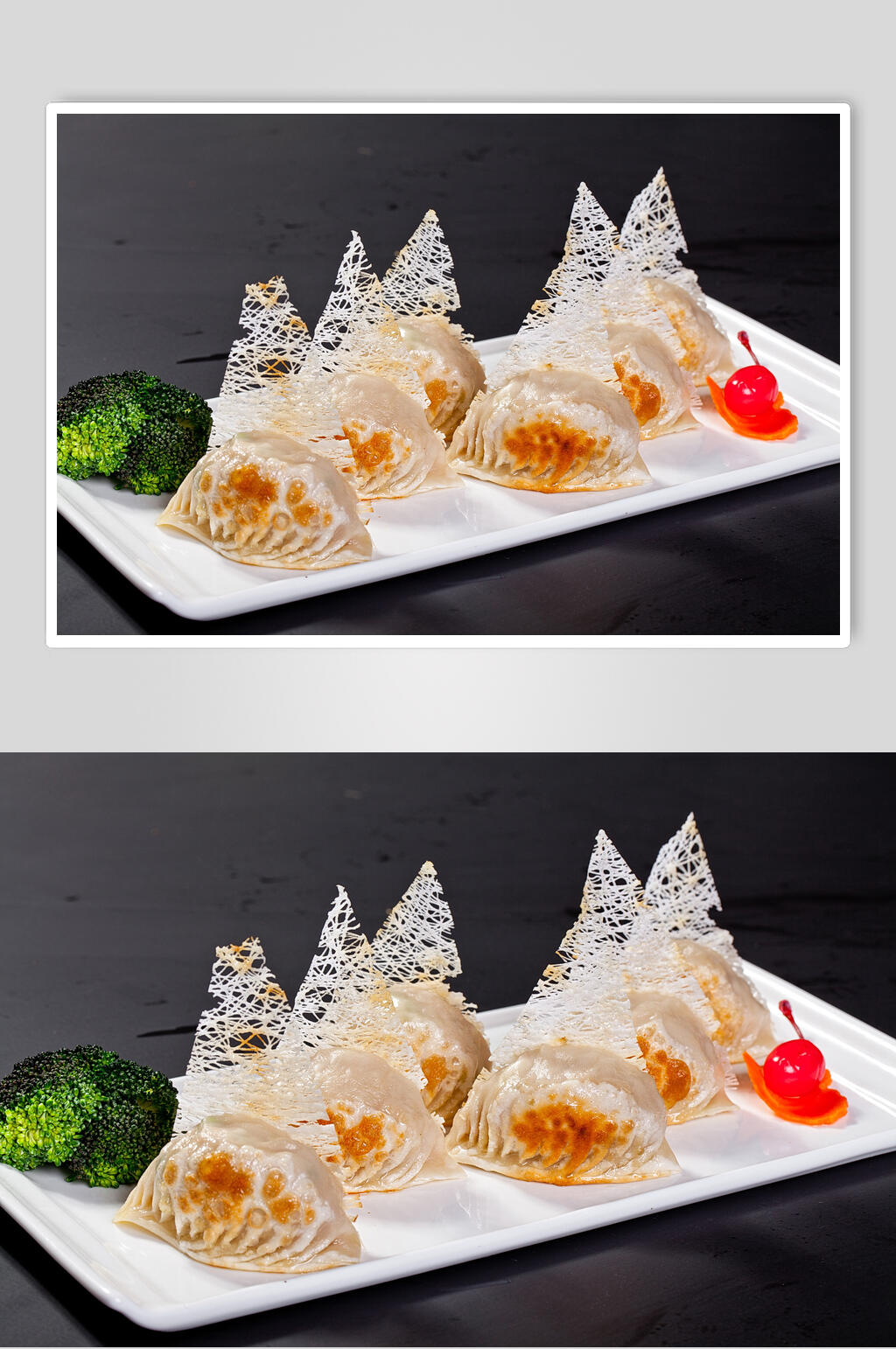 精品美味生煎锅贴食物高清图片素材