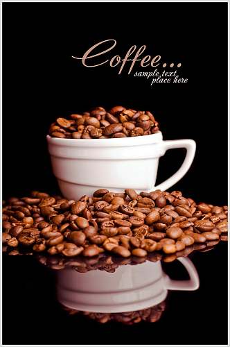创意时尚品质咖啡豆食品高清图片