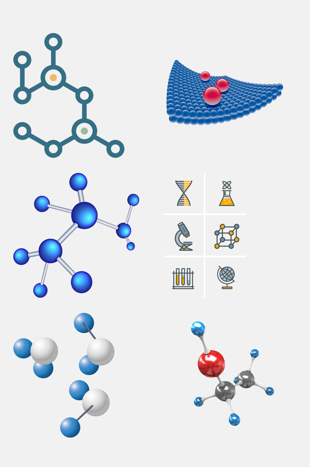 创意分子结构免抠素材素材