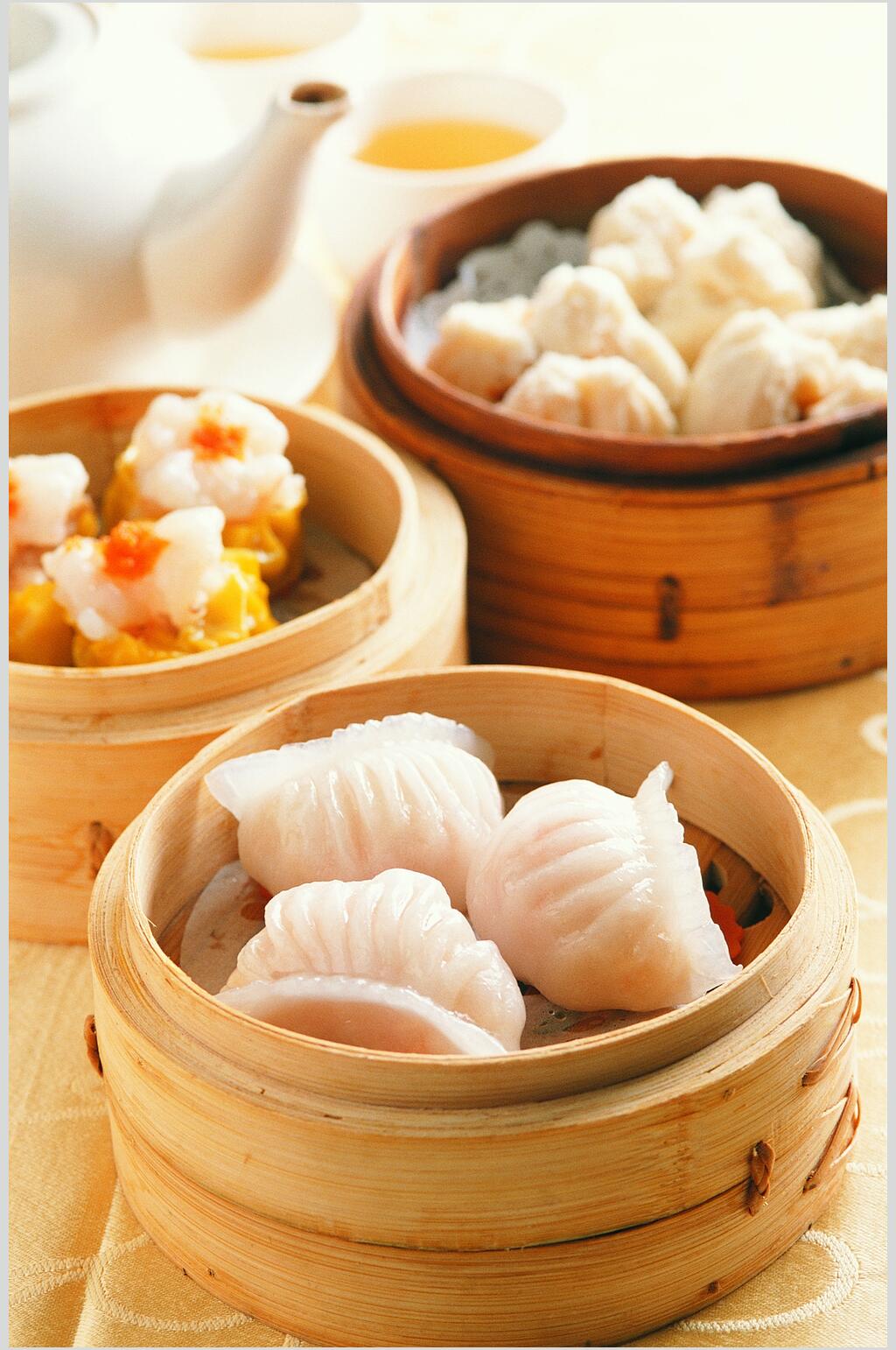 早餐生煎锅贴食物摄影图片素材