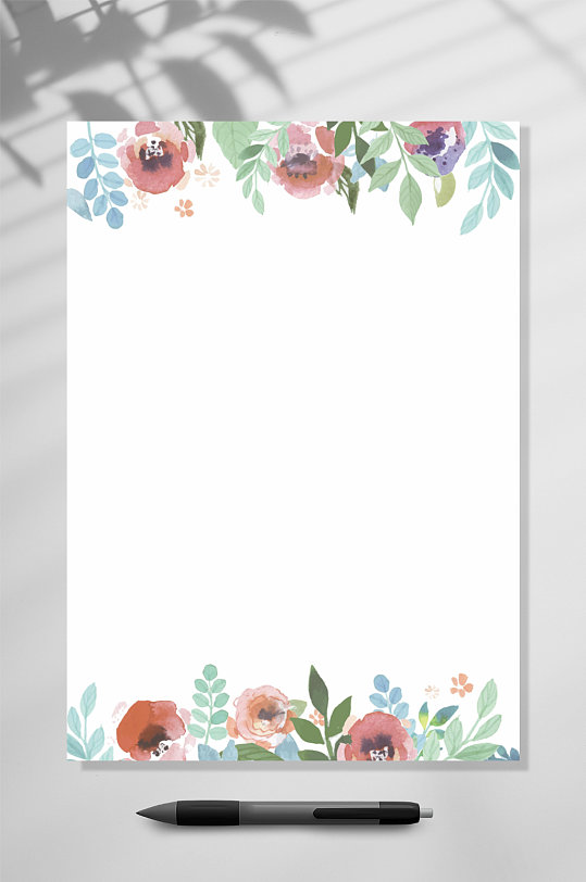 感谢信信纸背景word好看的简洁漂亮彩色