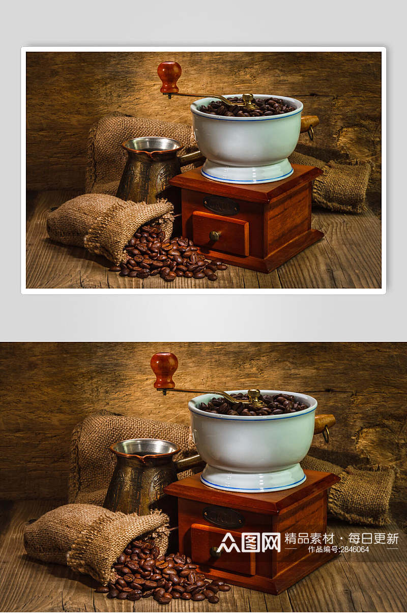 精选美味咖啡豆食品摄影图片素材