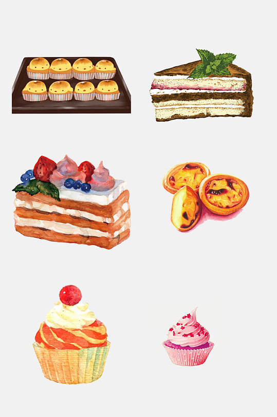 精品蛋糕甜品免抠设计元素