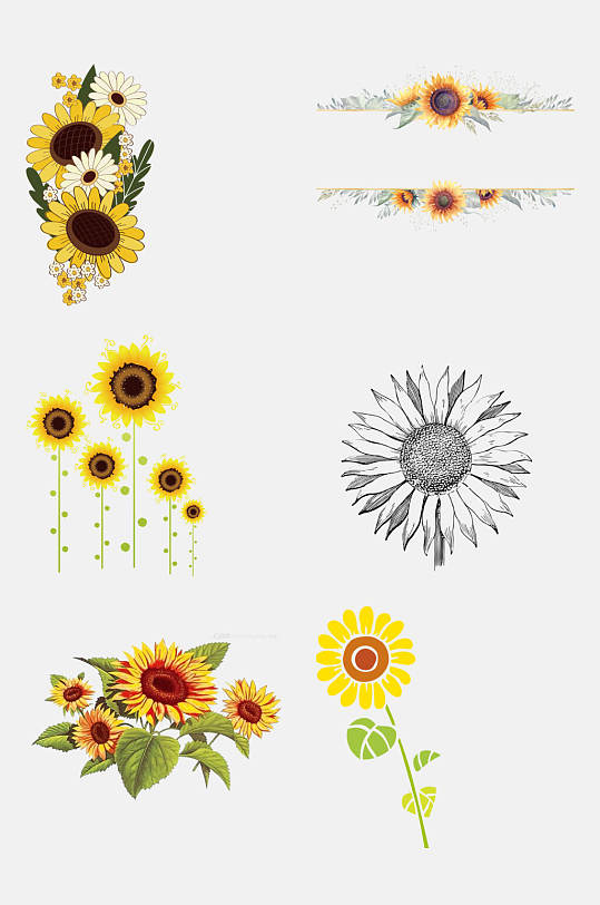手绘向日葵图片 手绘向日葵素材下载 第4页 众图网