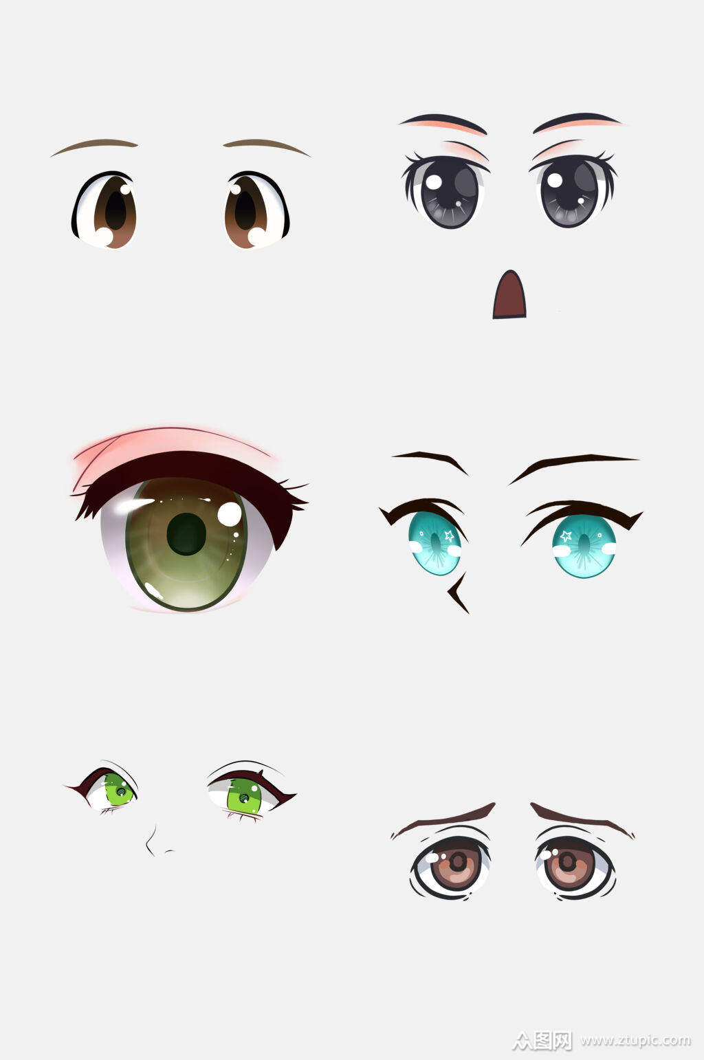 精美大气卡通眼睛免抠元素素材