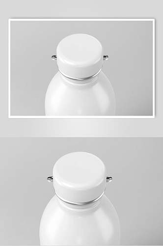 瓶盖白色简约创意保温杯白底样机