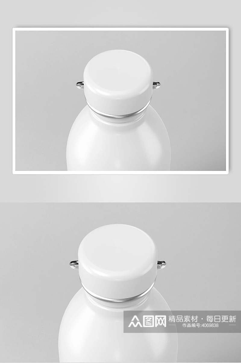 瓶盖白色简约创意保温杯白底样机素材