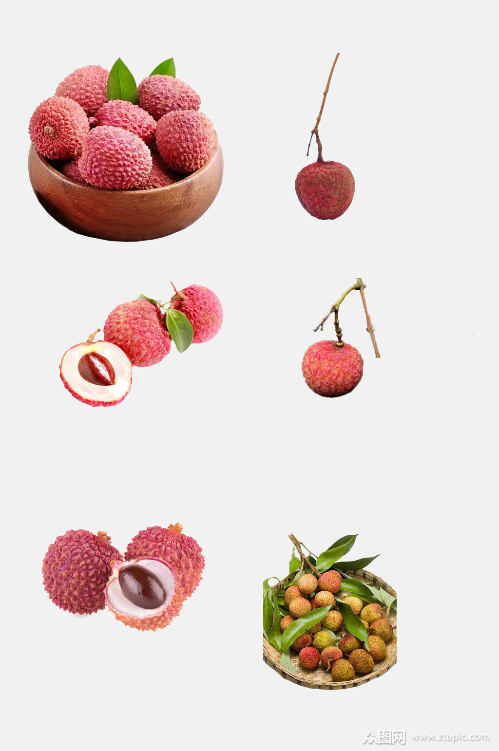 清新简洁荔枝免抠元素素材