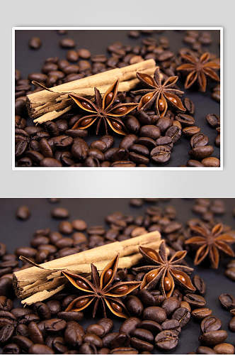 八角咖啡豆食品摄影图片