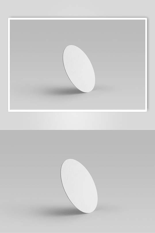 正反面杯垫卡片名片样机