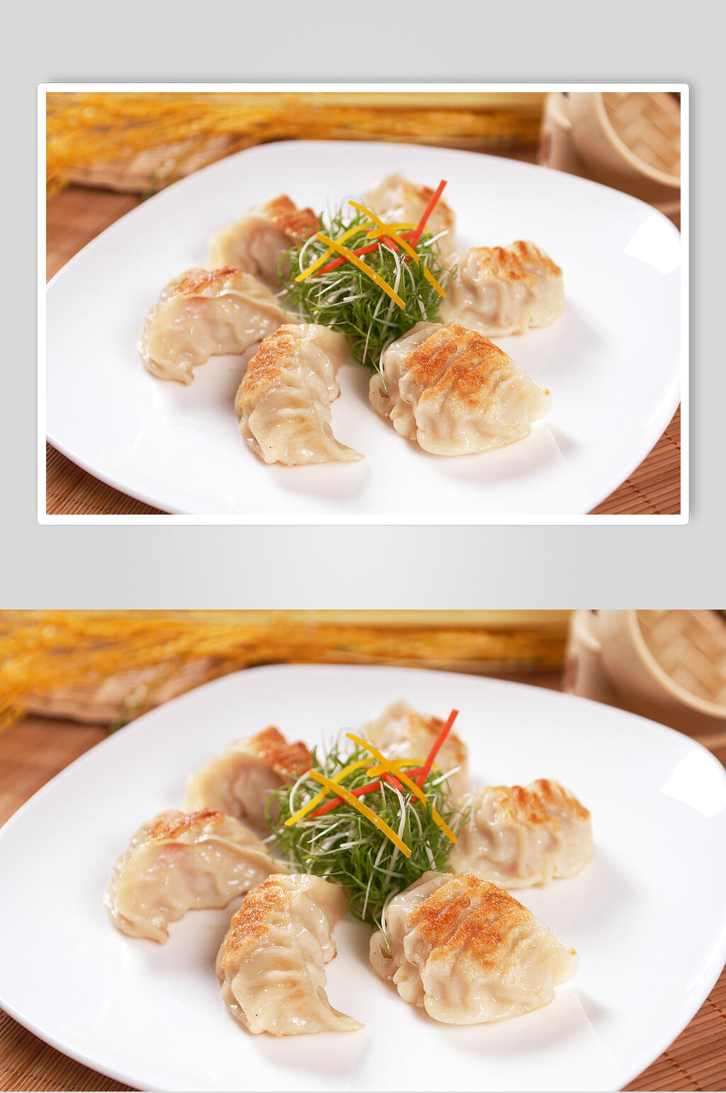 招牌小吃生煎锅贴食物高清图片素材