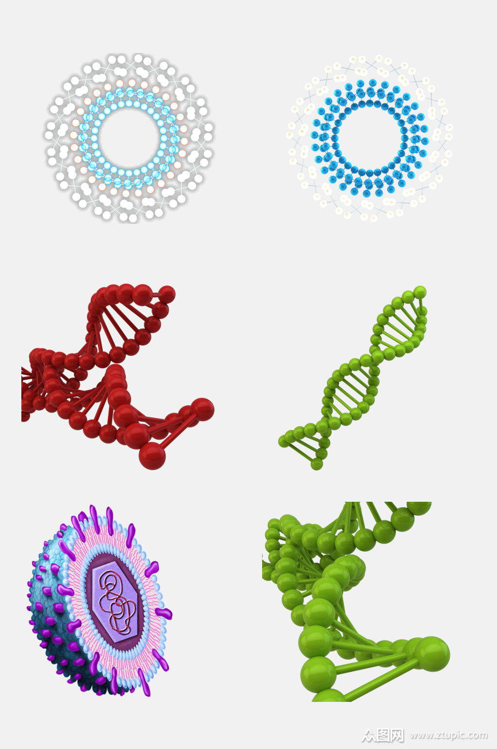 创意细菌生物免抠设计素材