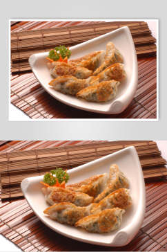 小吃生煎锅贴食物高清图片