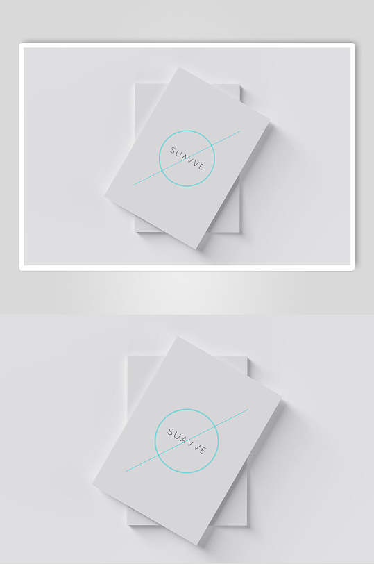 白色说明书杂志样机-众图网