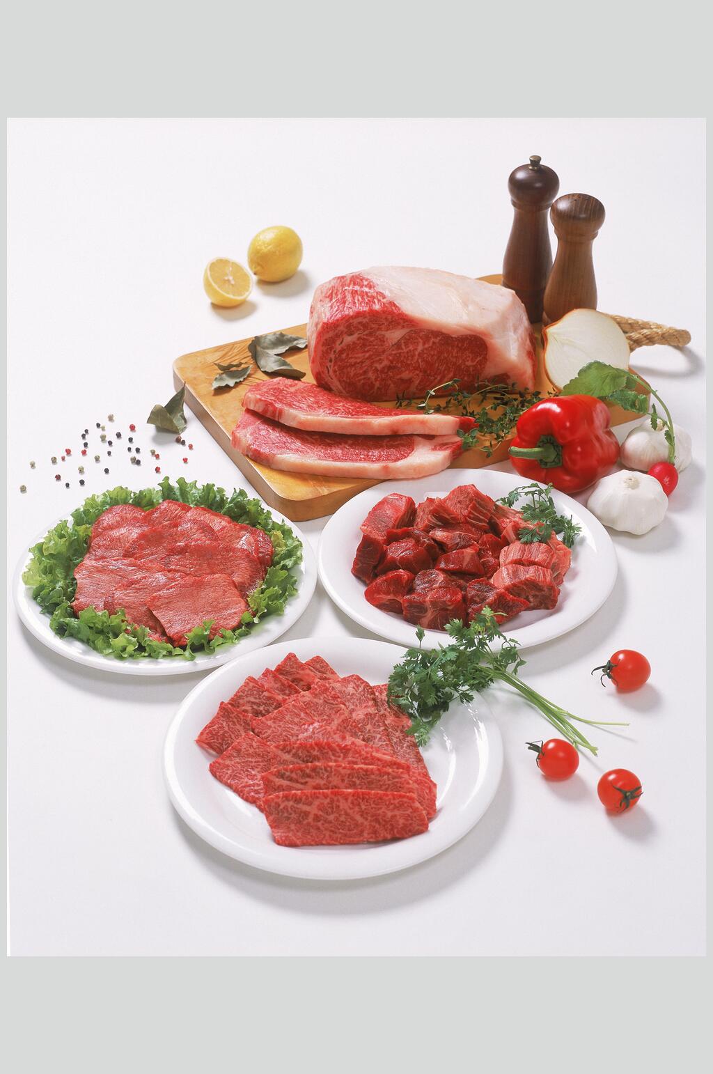 精品猪肉牛排摄影图片素材
