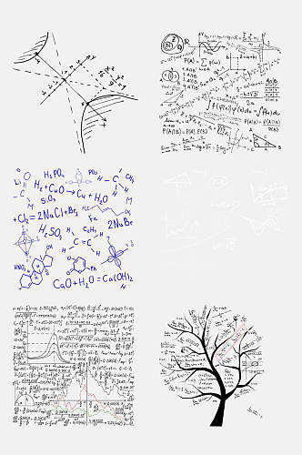 创意数学学习公式免抠设计元素