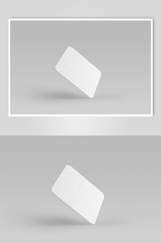 正反面方形标签卡片名片样机
