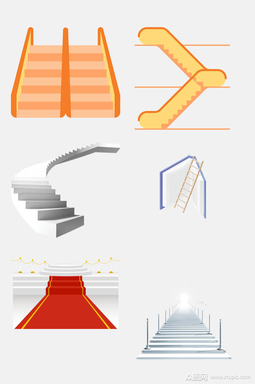 创意阶梯免抠素材