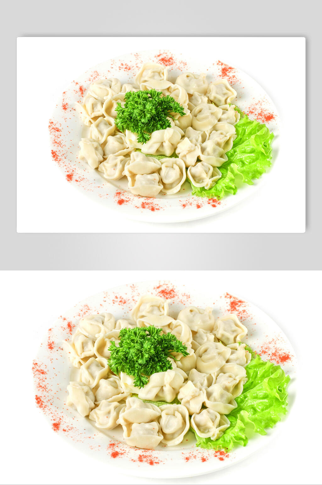 清新美味生煎锅贴食物图片素材