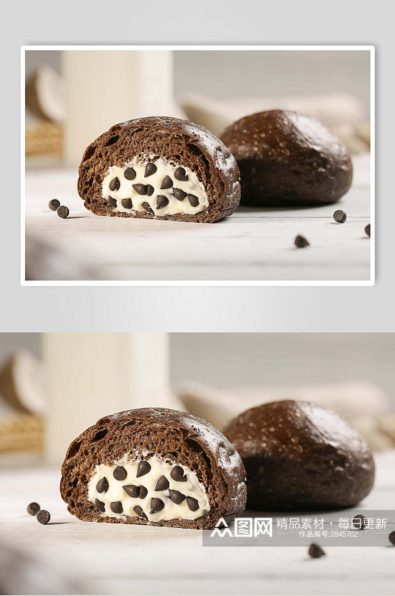 巧克力面包食品摄影图片素材