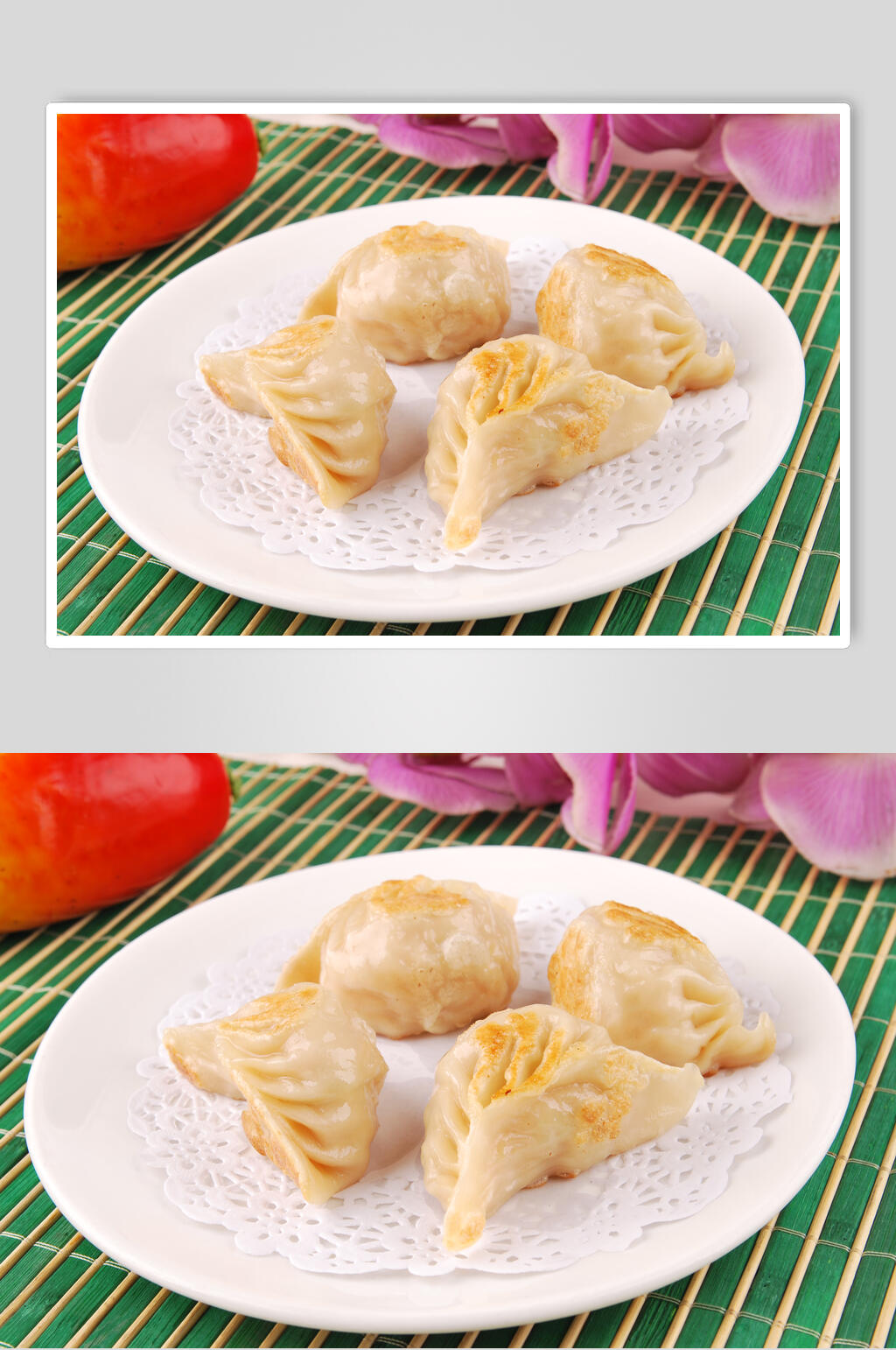 清新生煎锅贴食物高清图片素材