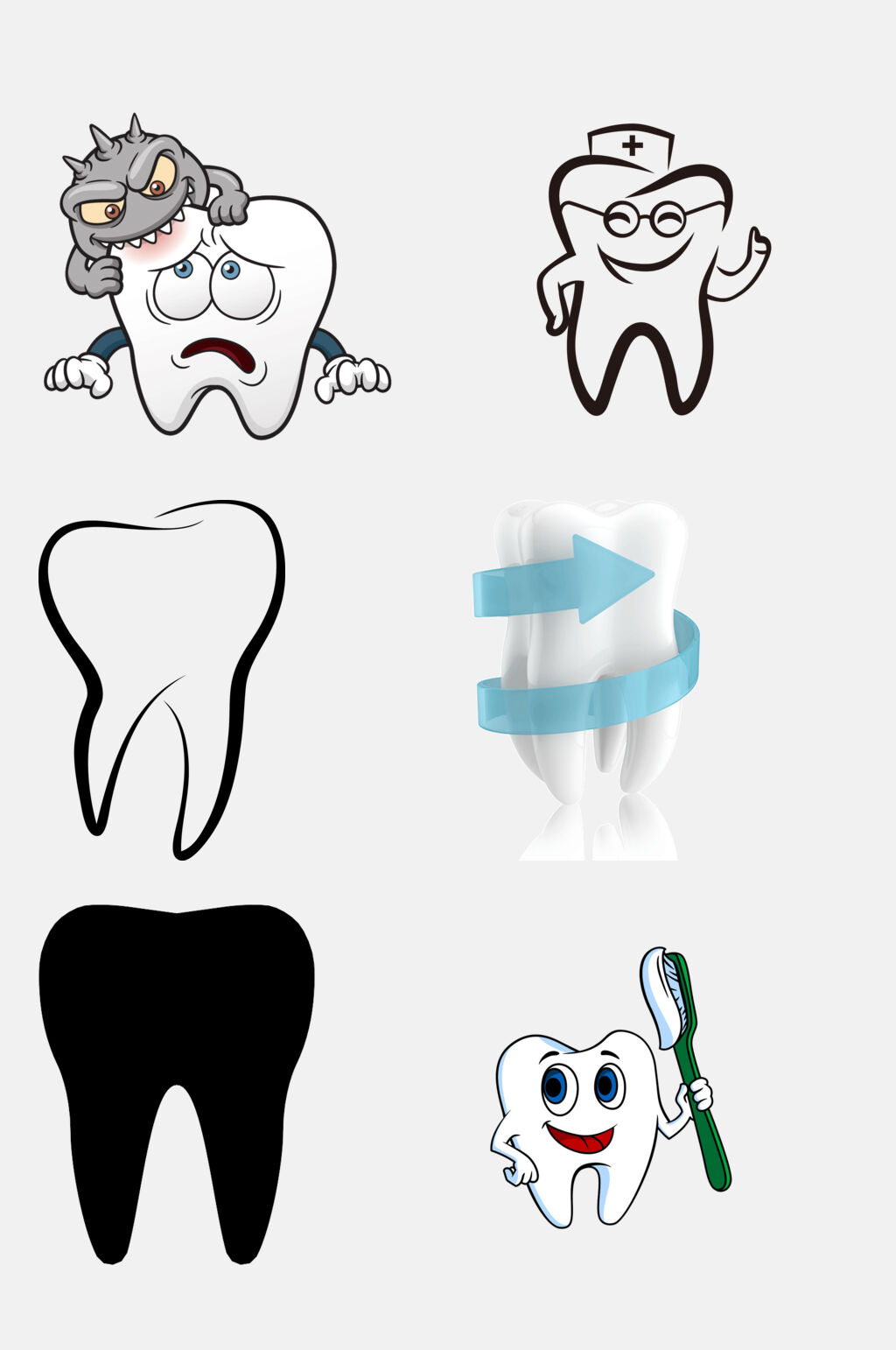 卡通牙齿免抠素材模板下载-编号2862927-众图网