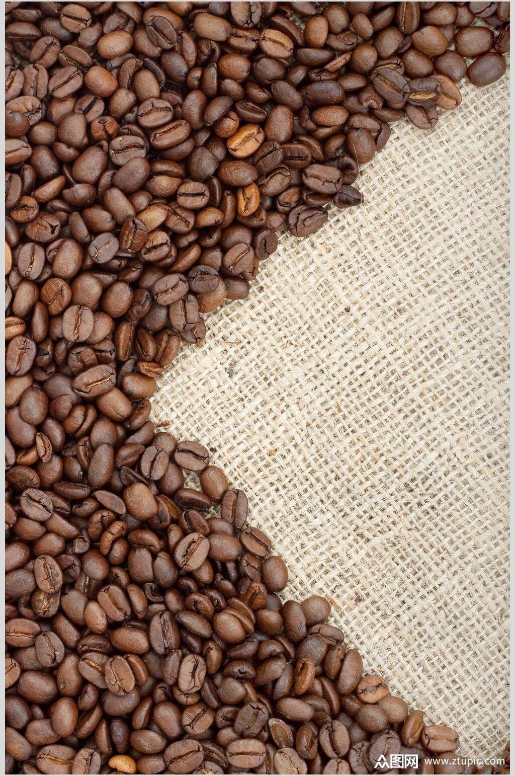 精选新鲜咖啡豆食品摄影图片素材