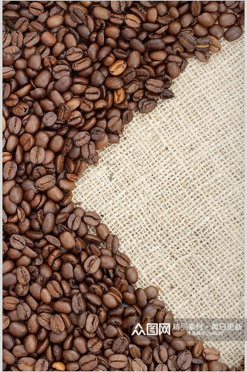 精选新鲜咖啡豆食品摄影图片素材